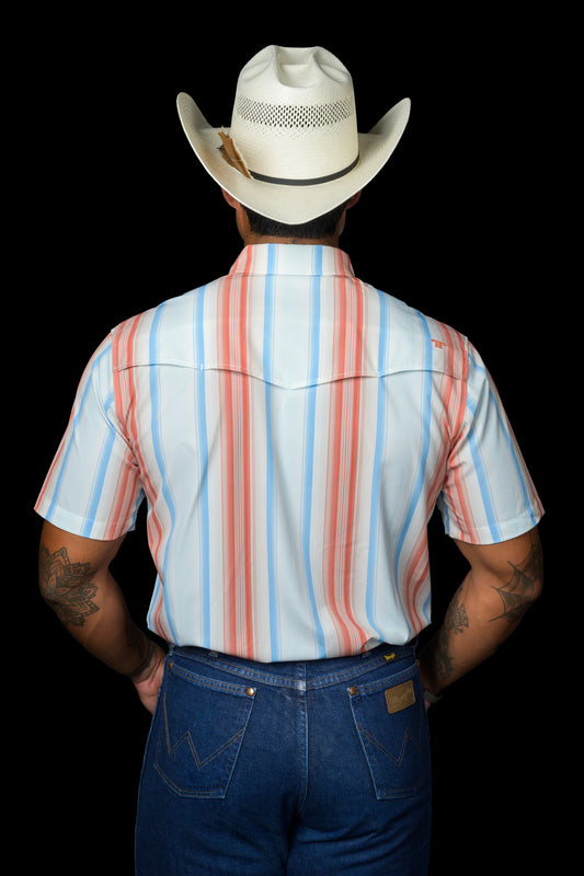 Ferrell Harrison Short Sleeve Snap Salmon