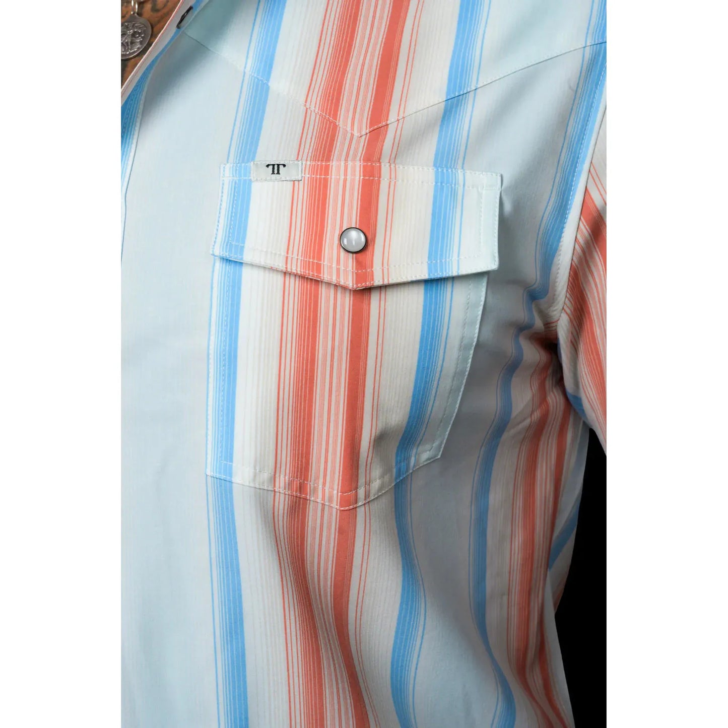 Ferrell Harrison Short Sleeve Snap Salmon - Petticoat Junction