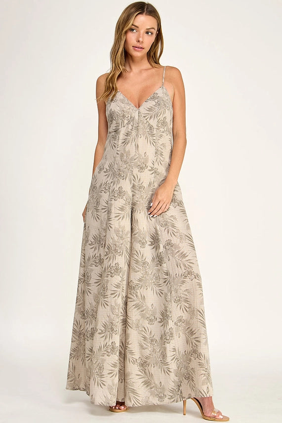 IVE Khaki Leaf Jumpsuit
