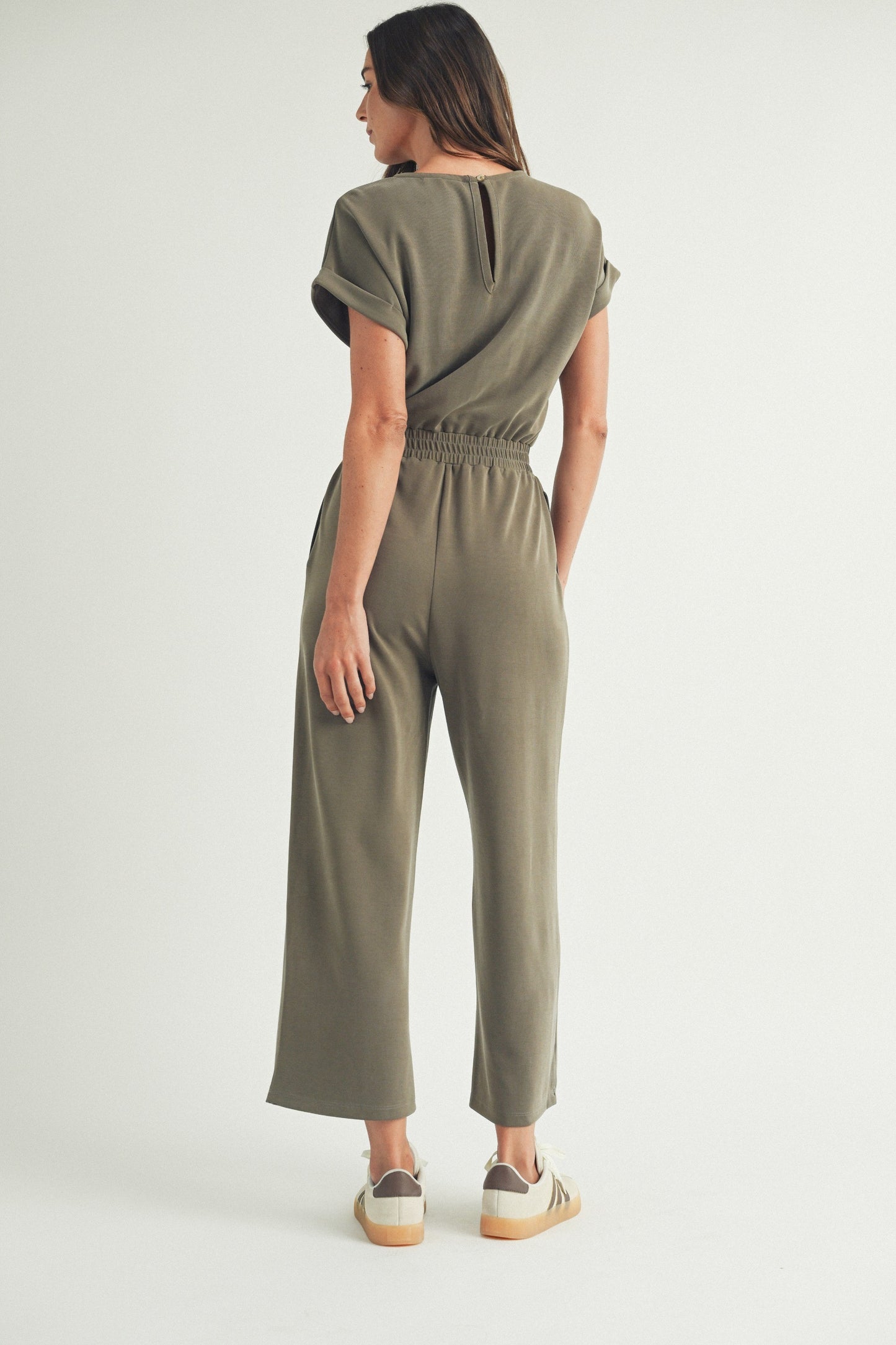 Elle Grey Mocha Buttery Soft Jumpsuit