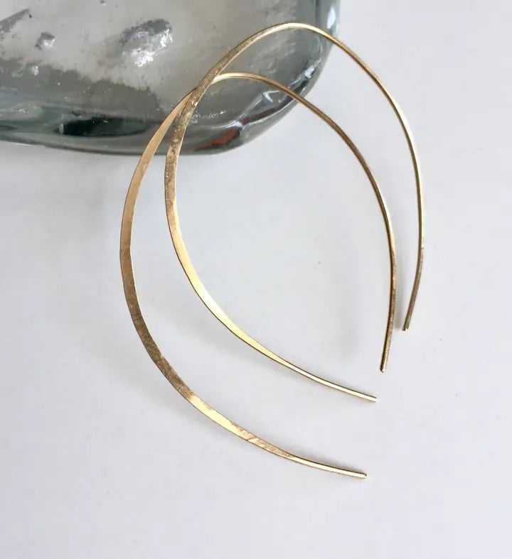 BBJ Modern Open Hoop Earrings Gold