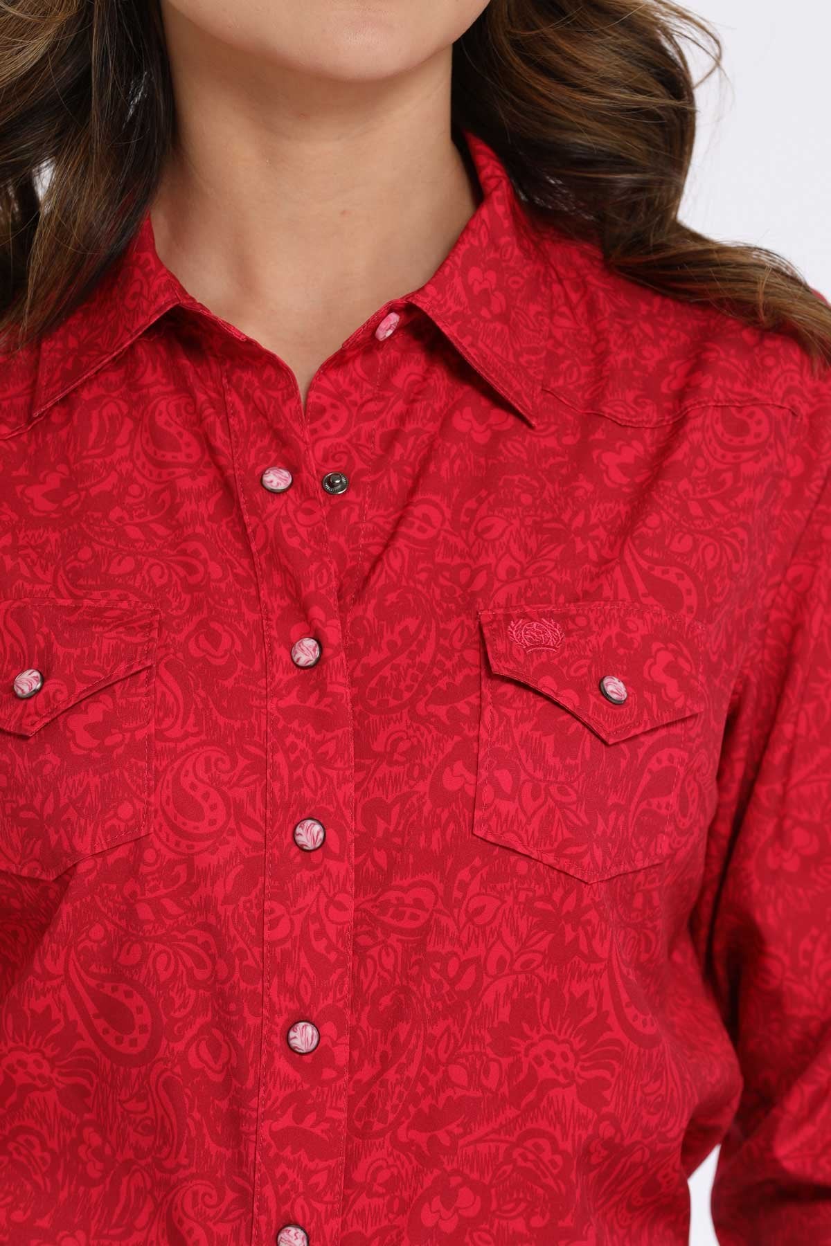 Cinch Floral Print Snap Shirt
