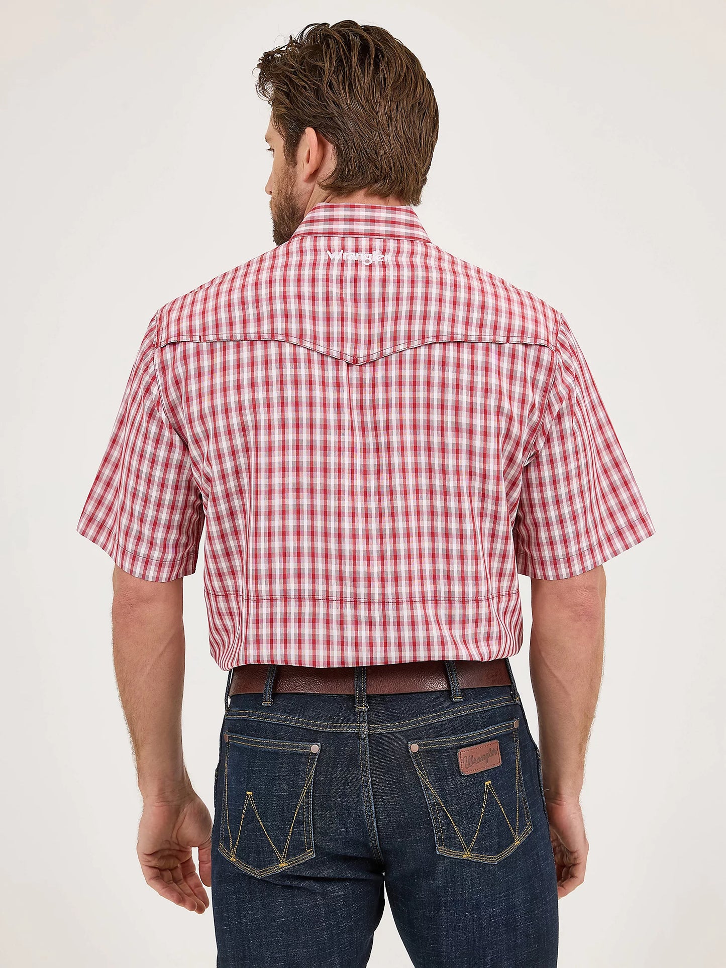Wrangler Red Checkered Pro Snap Shirt