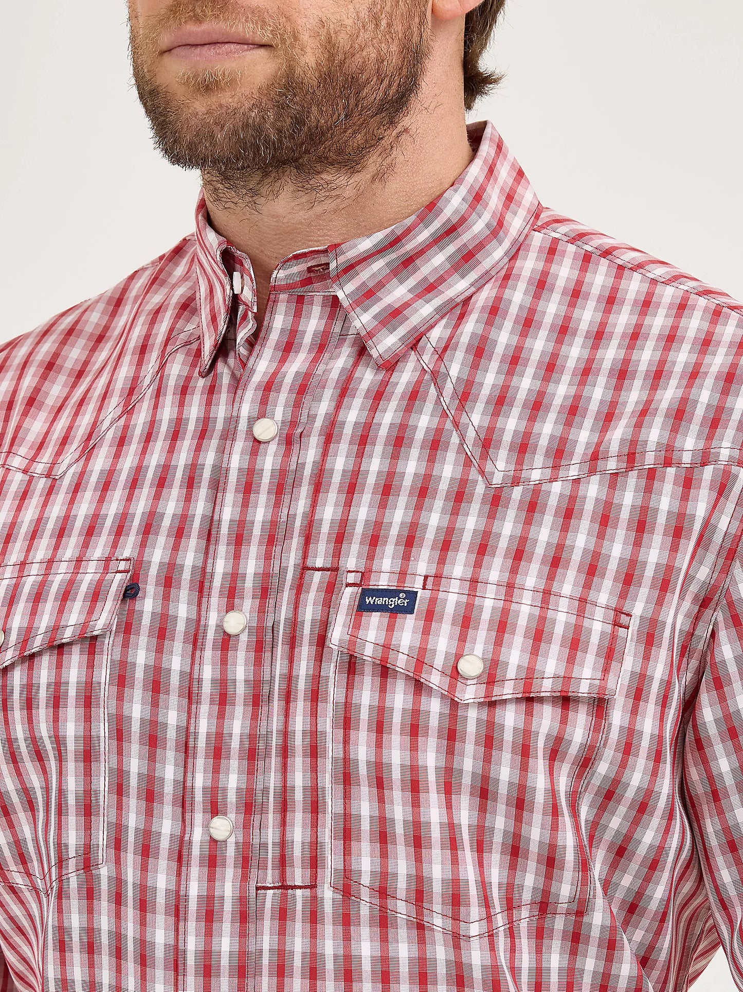 Wrangler Red Checkered Pro Snap Shirt