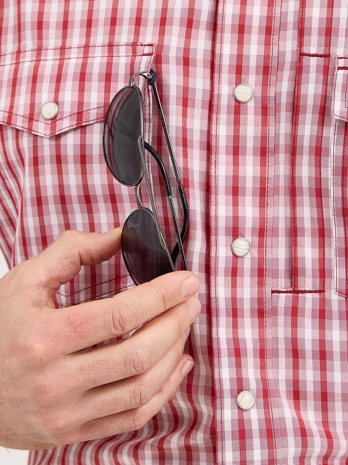 Wrangler Red Checkered Pro Snap Shirt