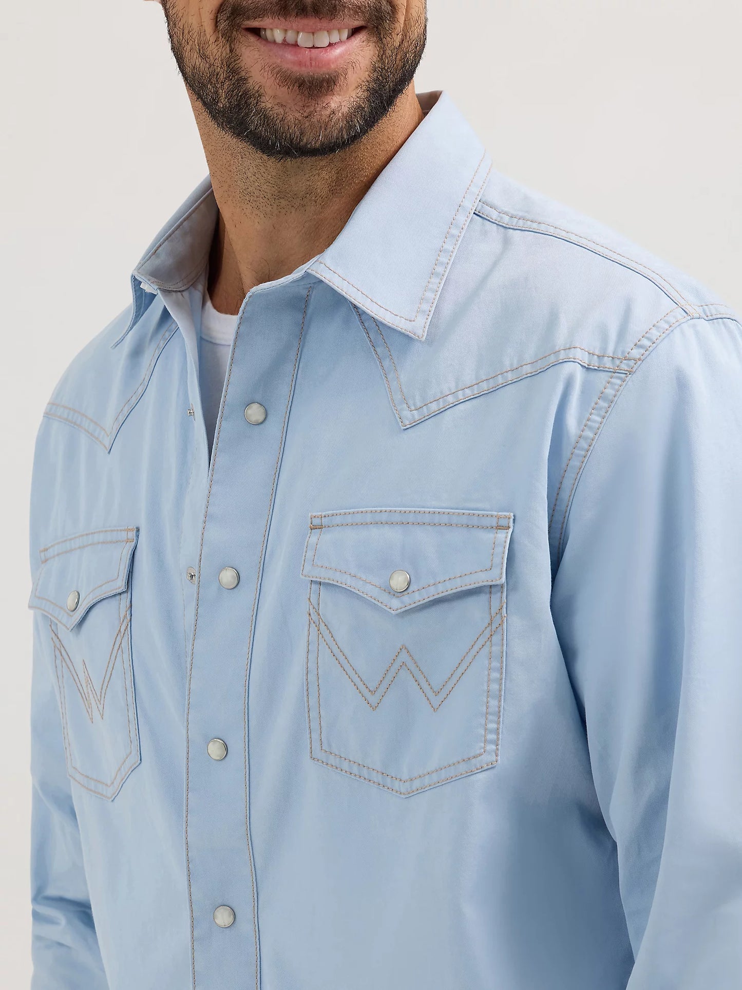 Wrangler Retro Snap Light Wash Shirt