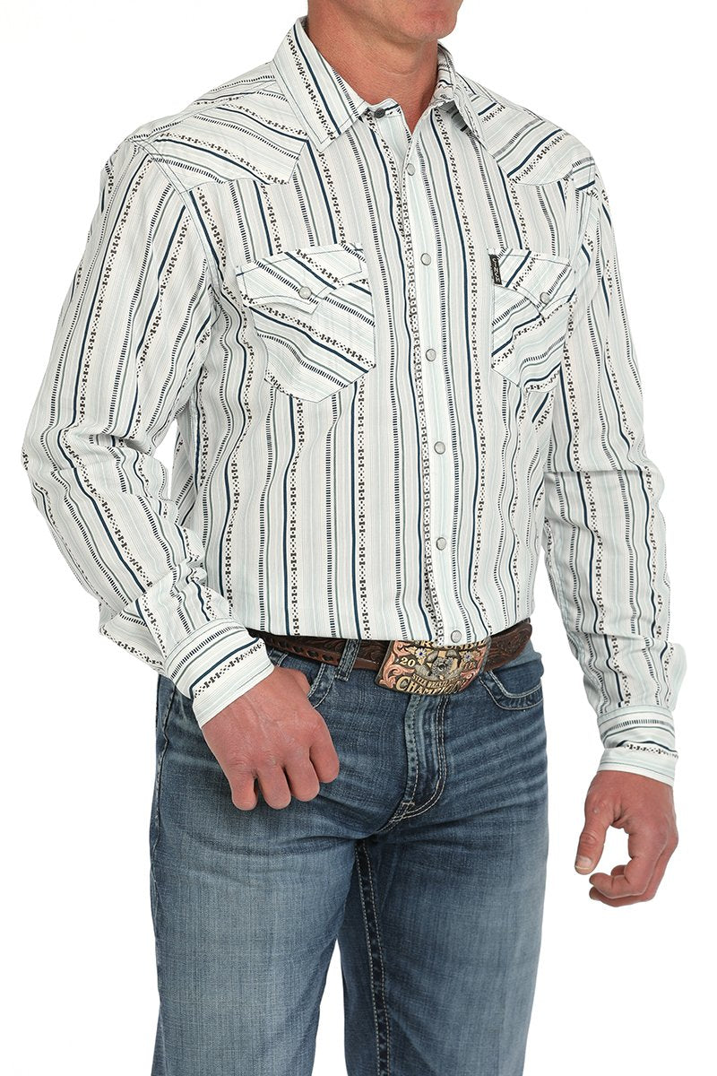 Cinch Retro Modern Fit Striped Western Shirt