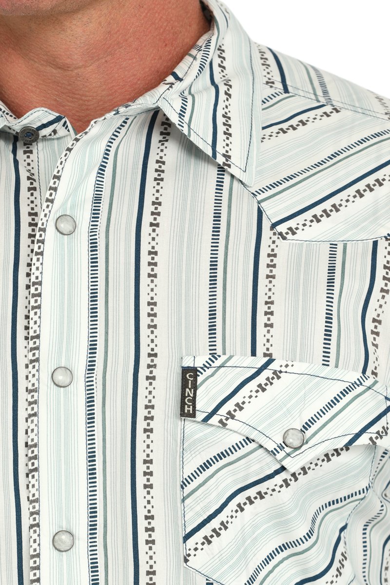 Cinch Retro Modern Fit Striped Western Shirt