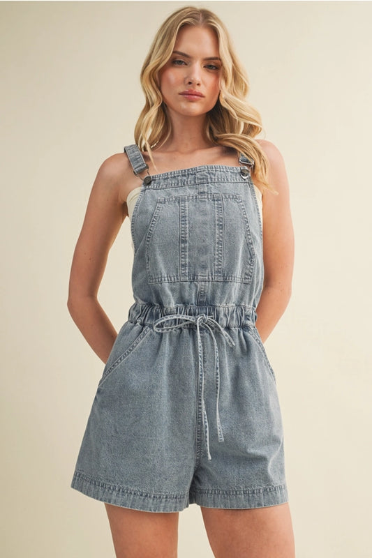 Mustard Seed Denim Short Overalls