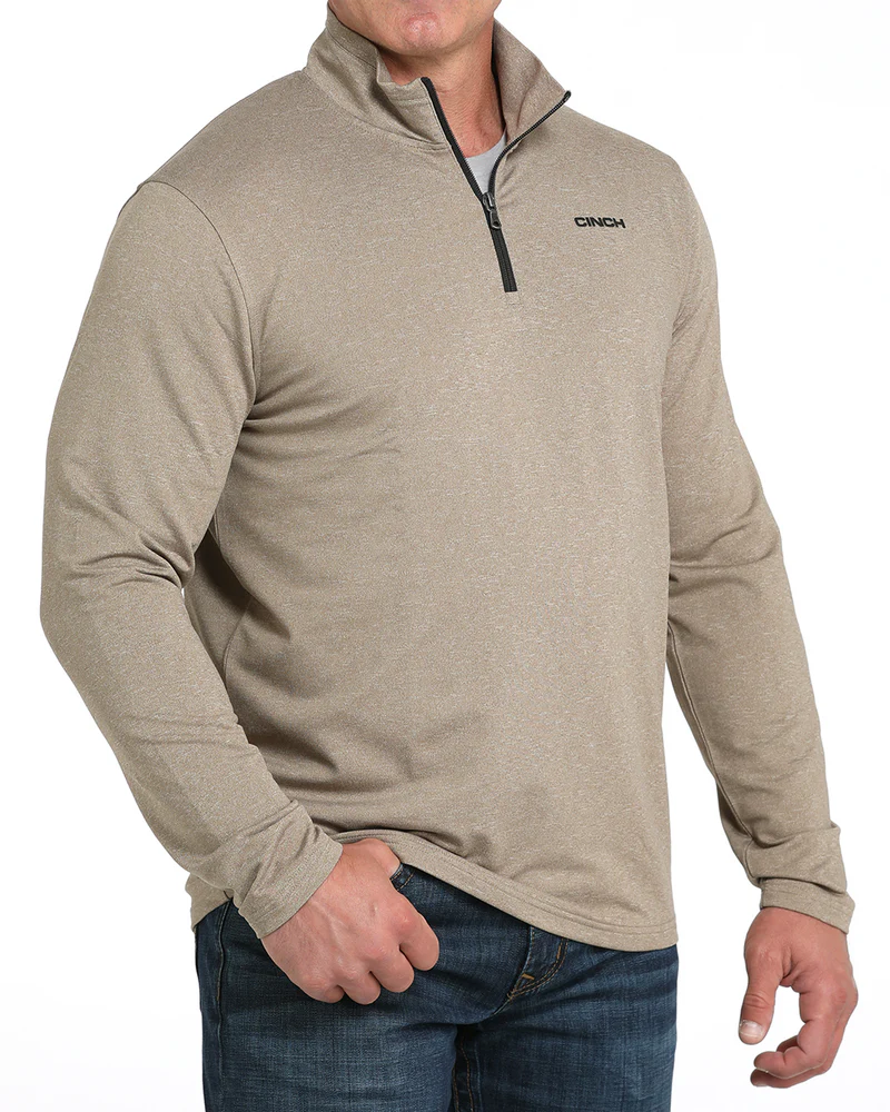 Cinch Arenaflex Quarter Zip Pullover Stone