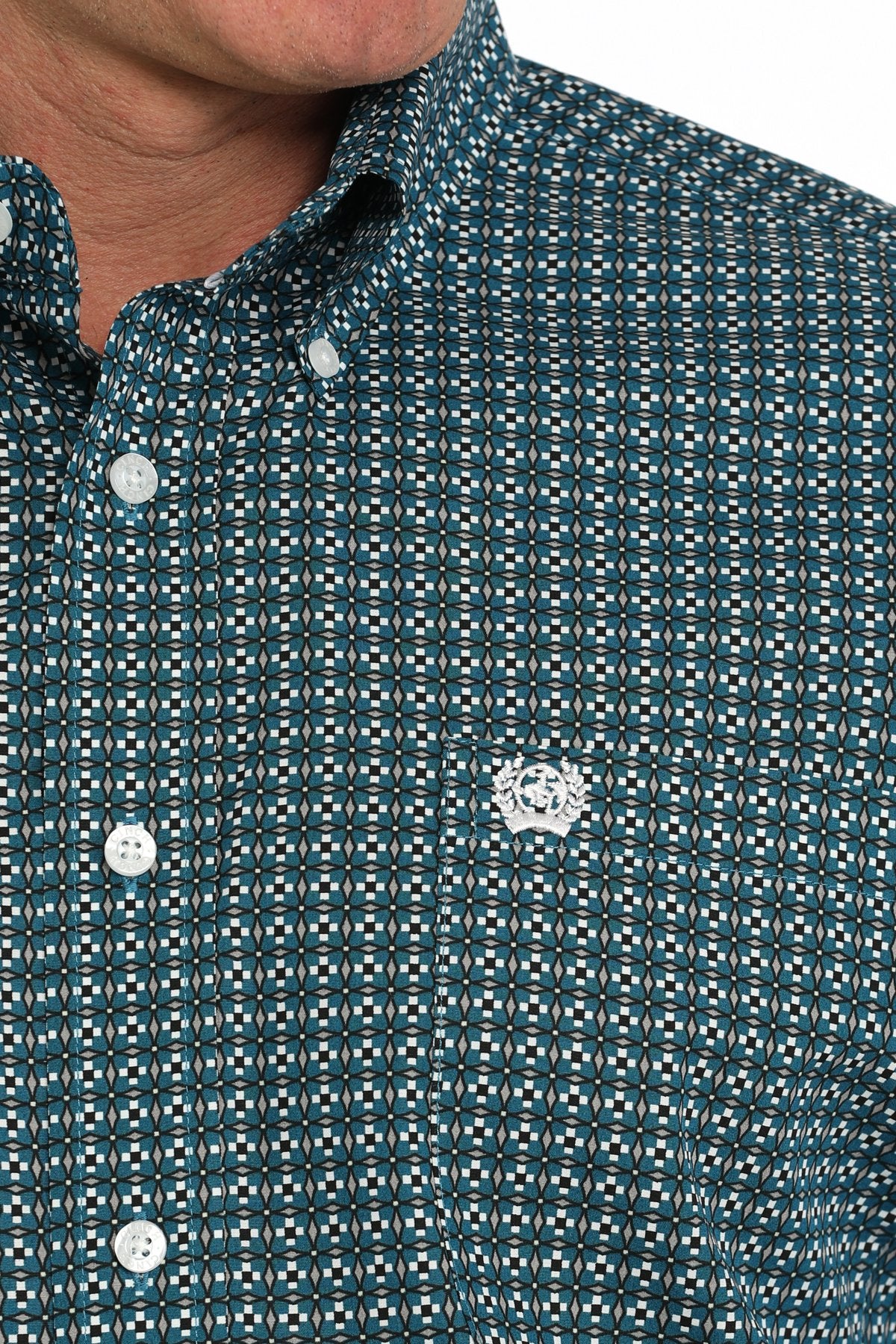Cinch Teal Long Sleeve Shirt