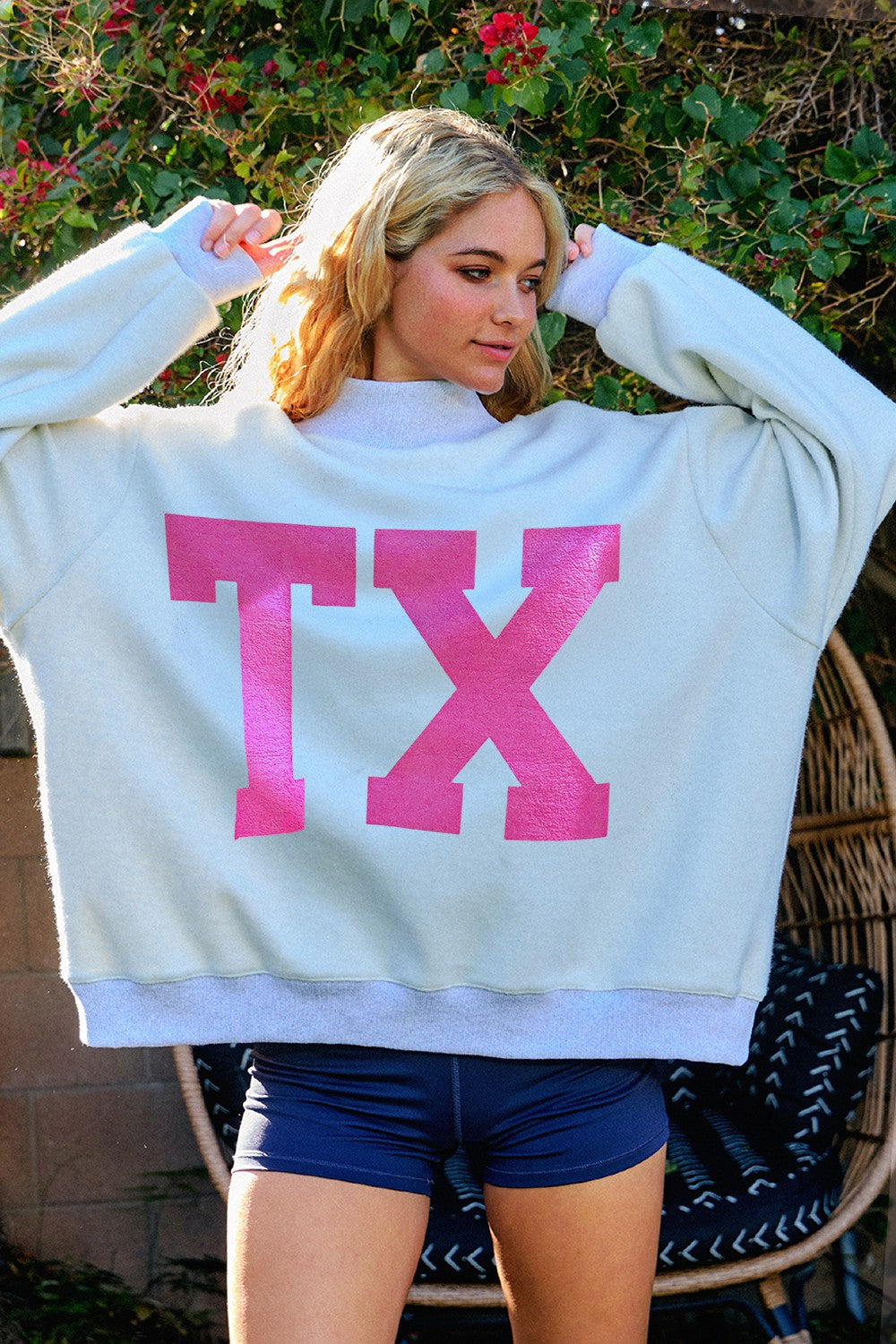 BL Texas Mock Neck Reversible Sweatshirt