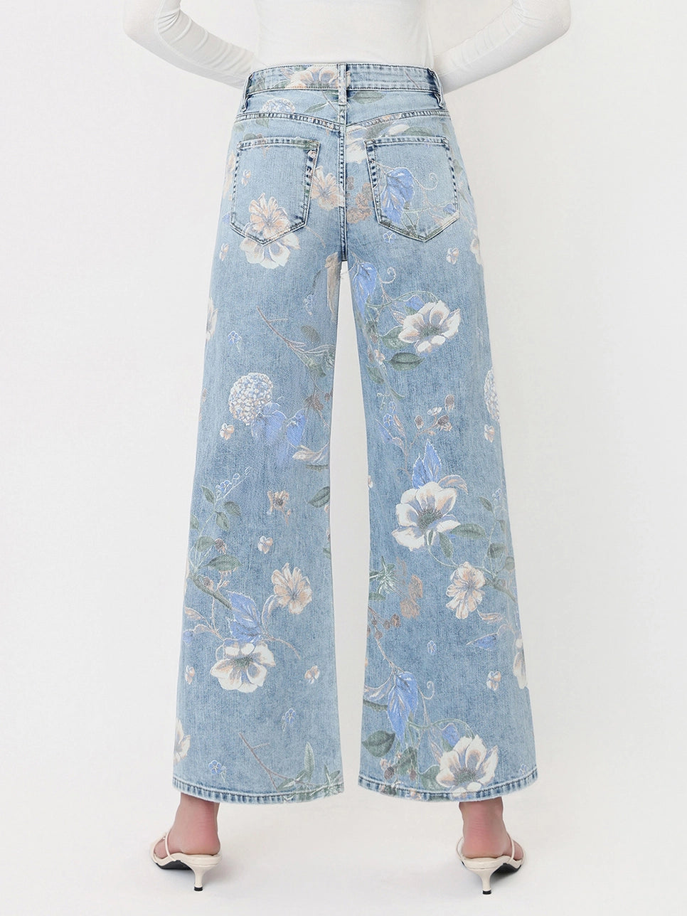 Vervet Super High Rise Floral Print Jeans