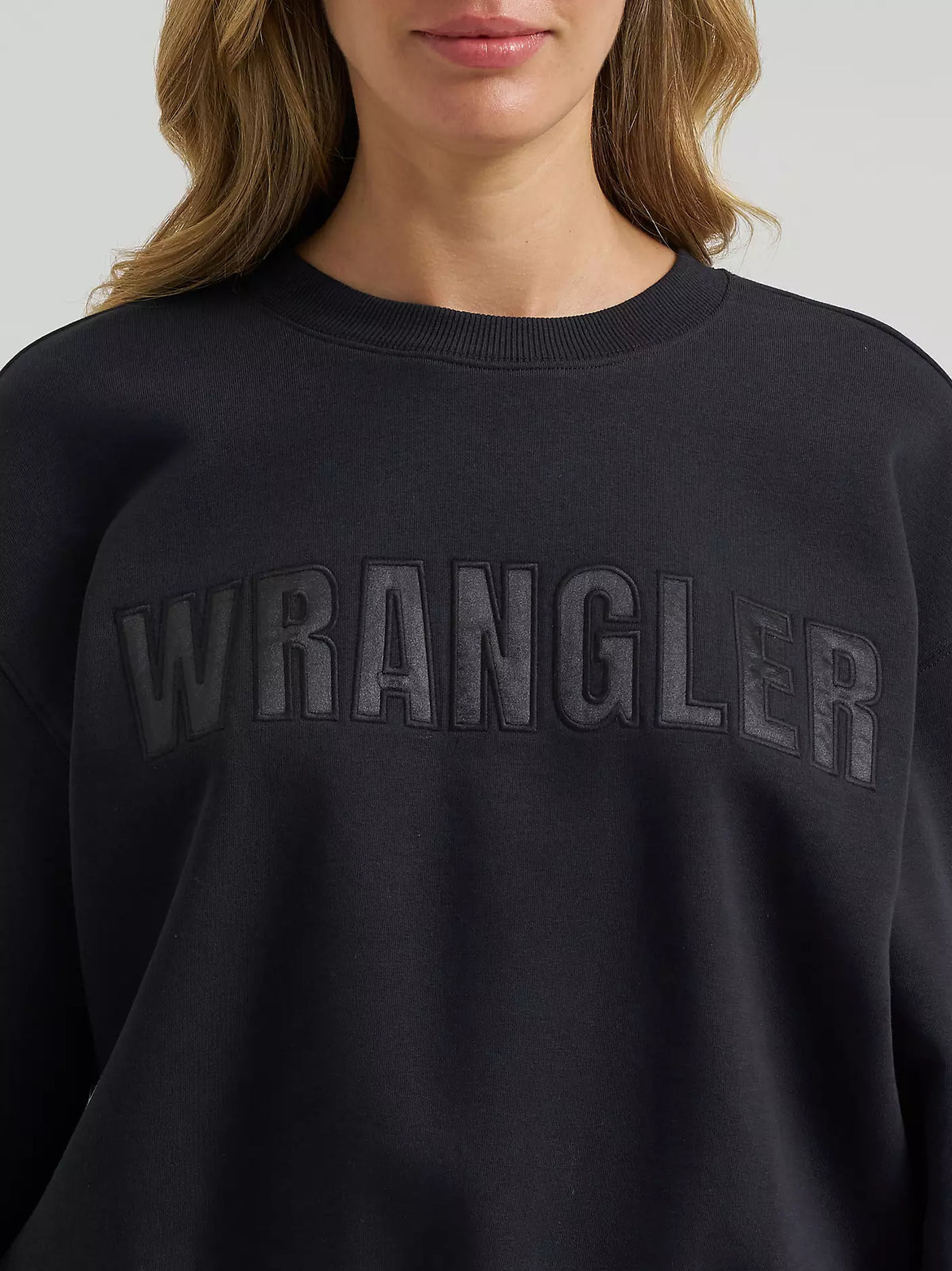 Wrangler Logo Canyon Crew Sweathirt Black