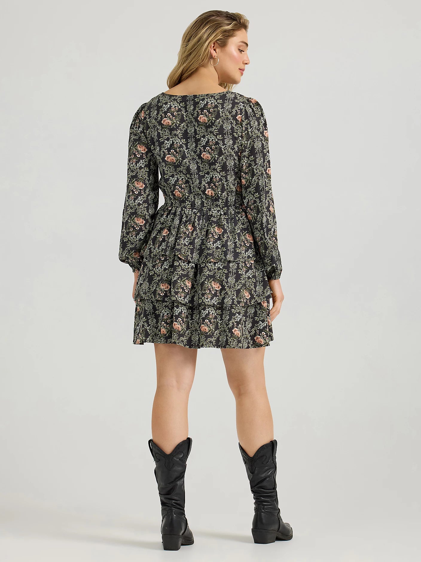Wrangler Black Floral Retro Dress