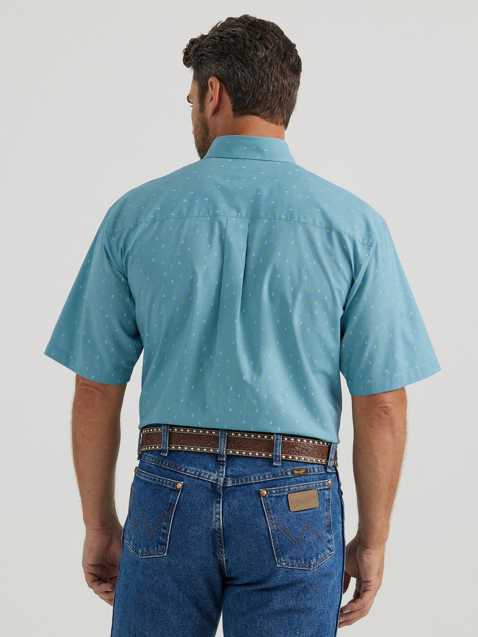 Wrangler Short Sleeve Blue Print Shirt