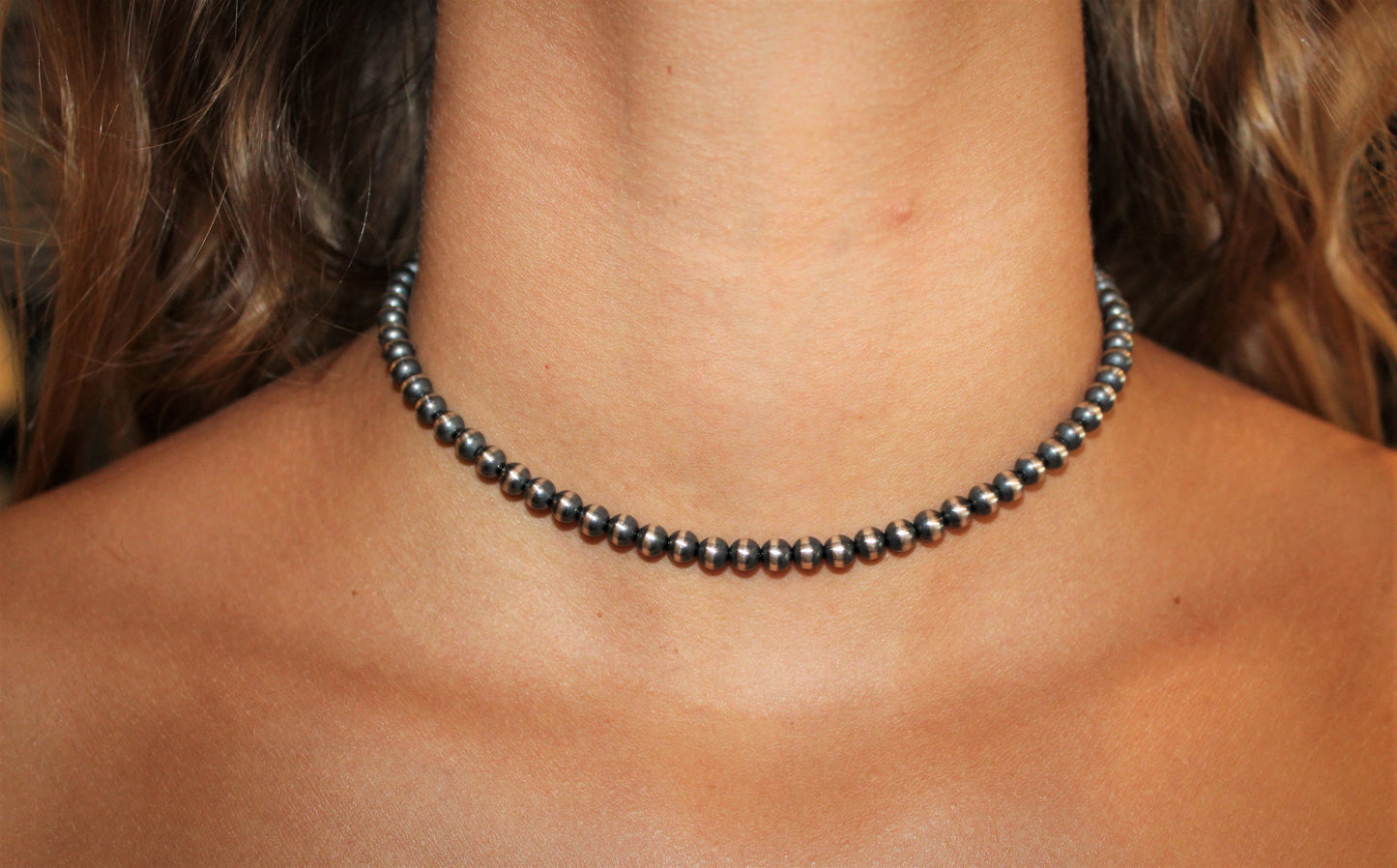 FAT 14" 5mm Navajo Pearl Necklace