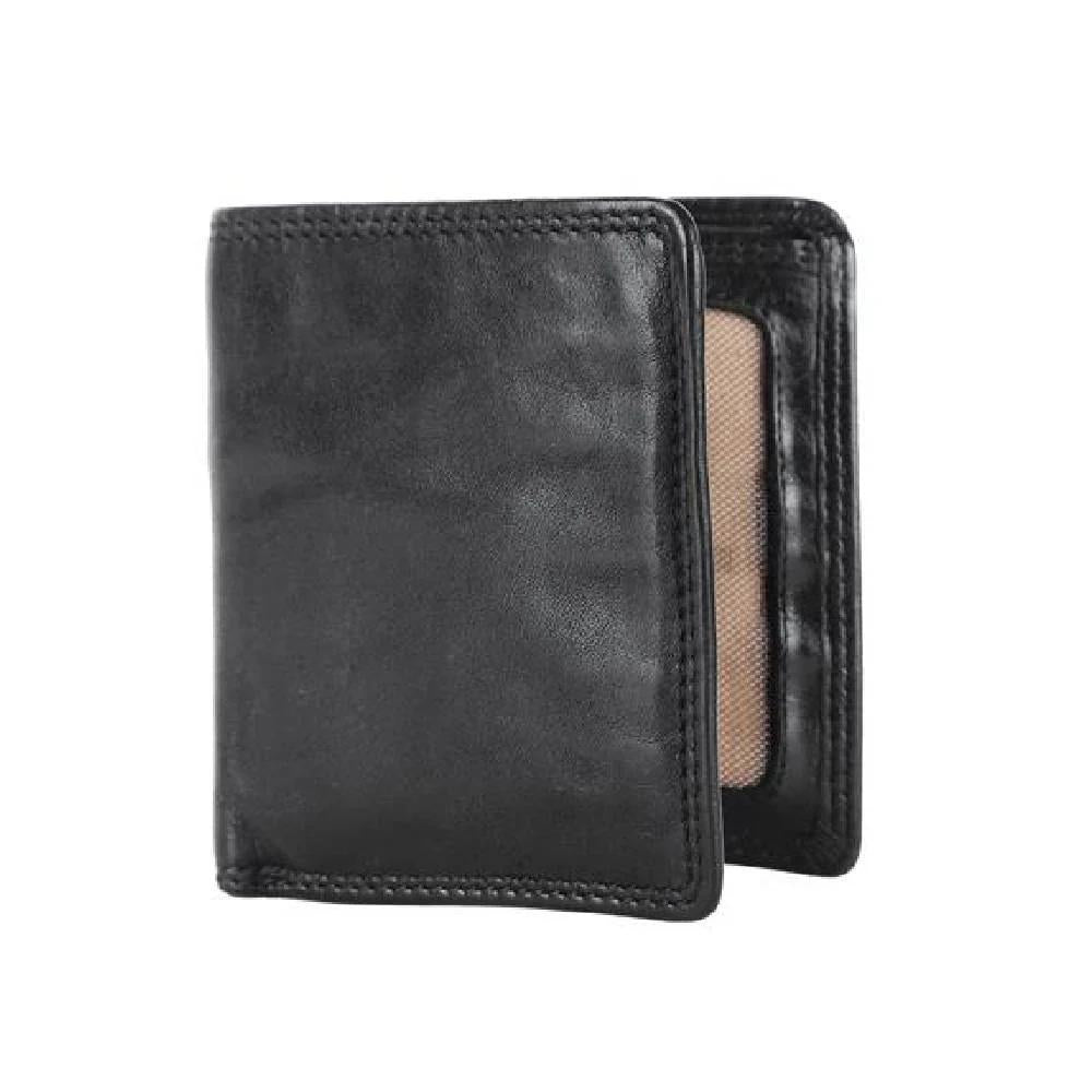 SW Black Mens Bi-Fold Wallet