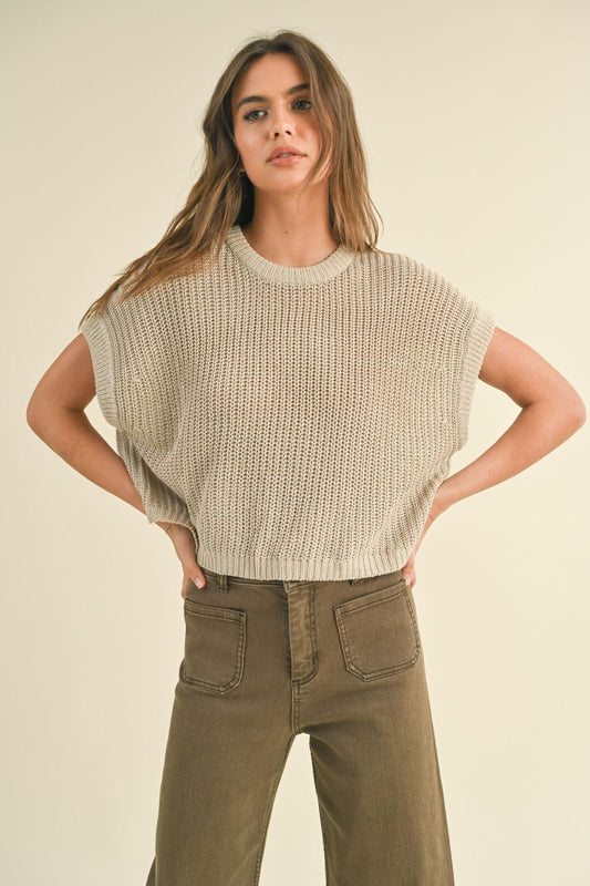 Miou Muse Stone Knitted Top