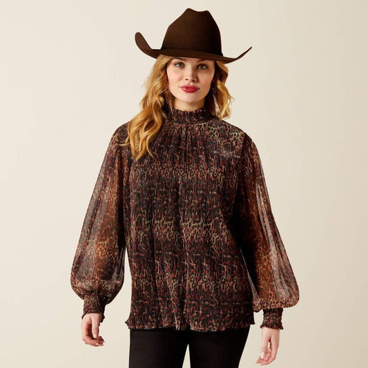 Ariat Plum Pleated Shirt