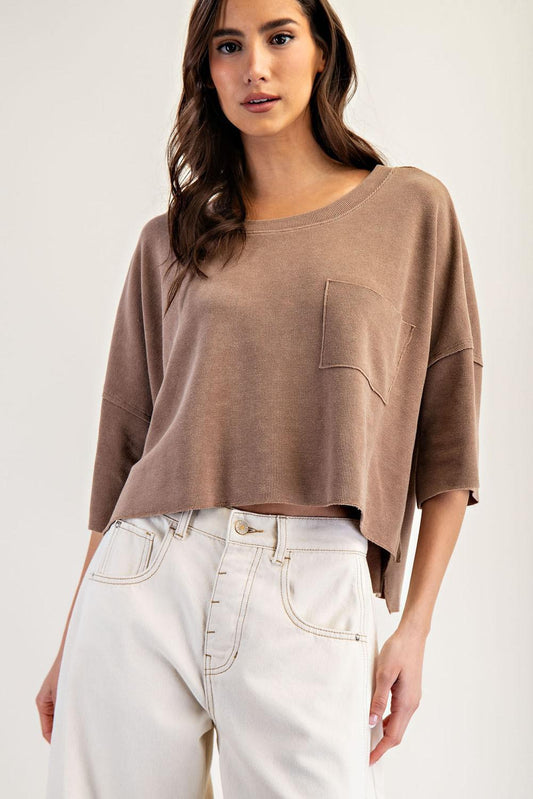 Eesome Coco Cropped Short Sleeve Top