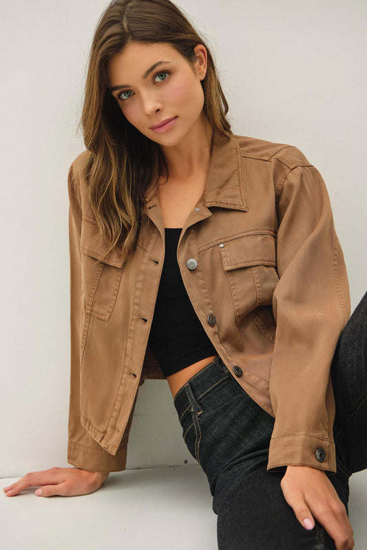 Be Cool Clay Boxy Cropped Jacket