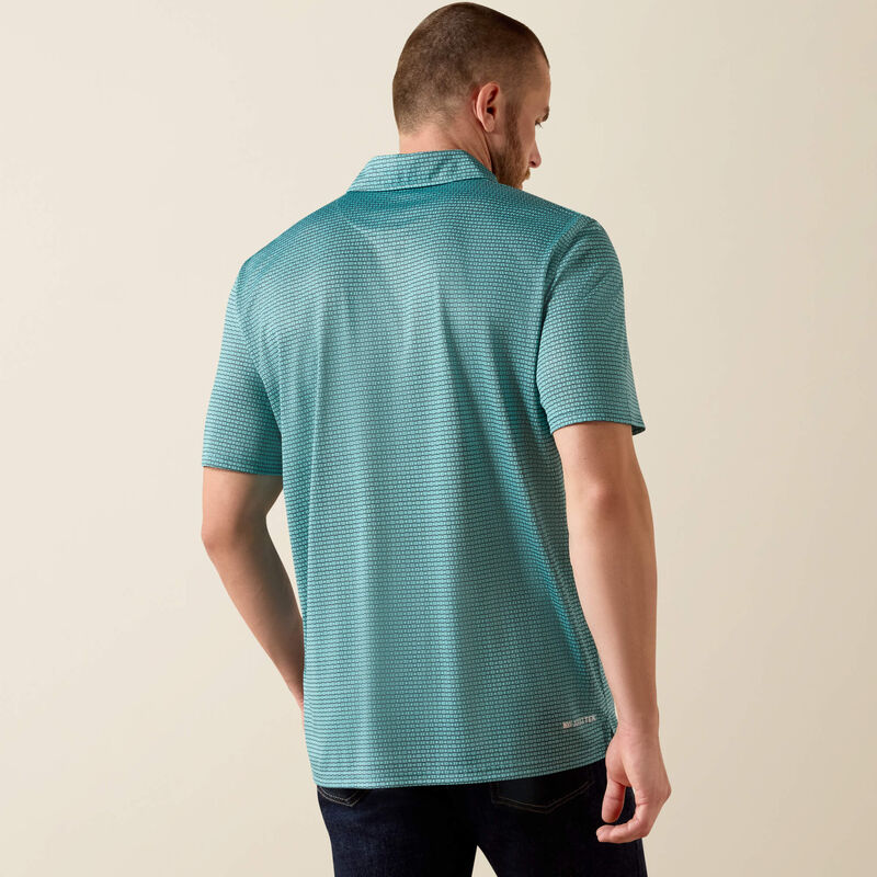 AriatTek Angel Blue Geo Print SS Polo