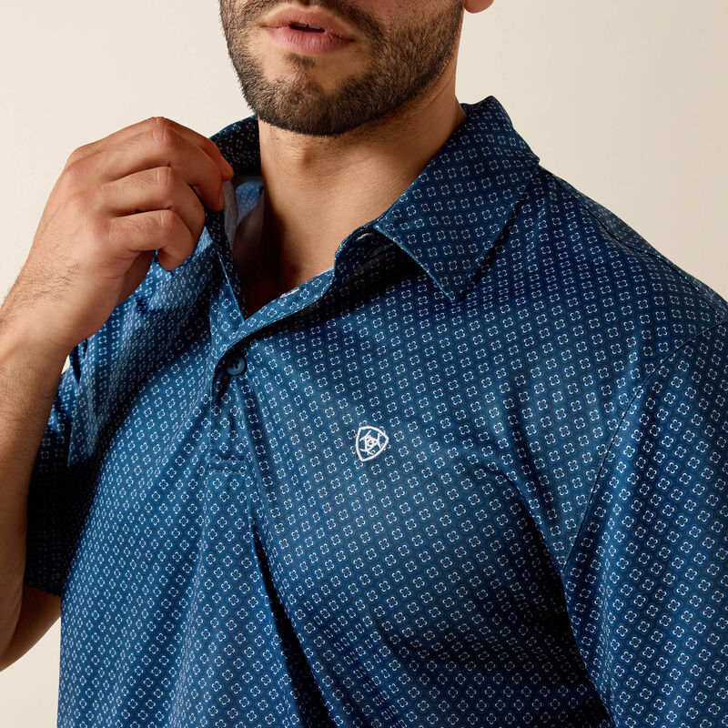 AriatTek Dark Demin Medallion SS Polo