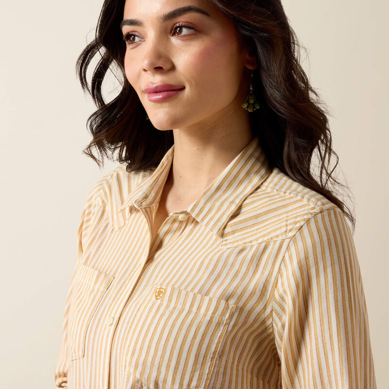 Ariat Billie Jean Shirt Yellow Stripe