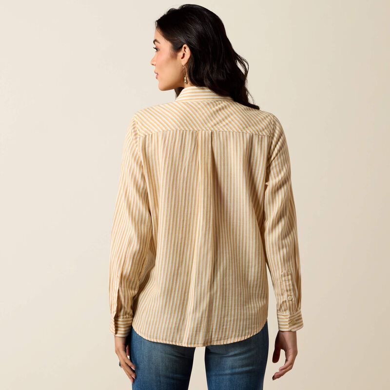 Ariat Billie Jean Shirt Yellow Stripe