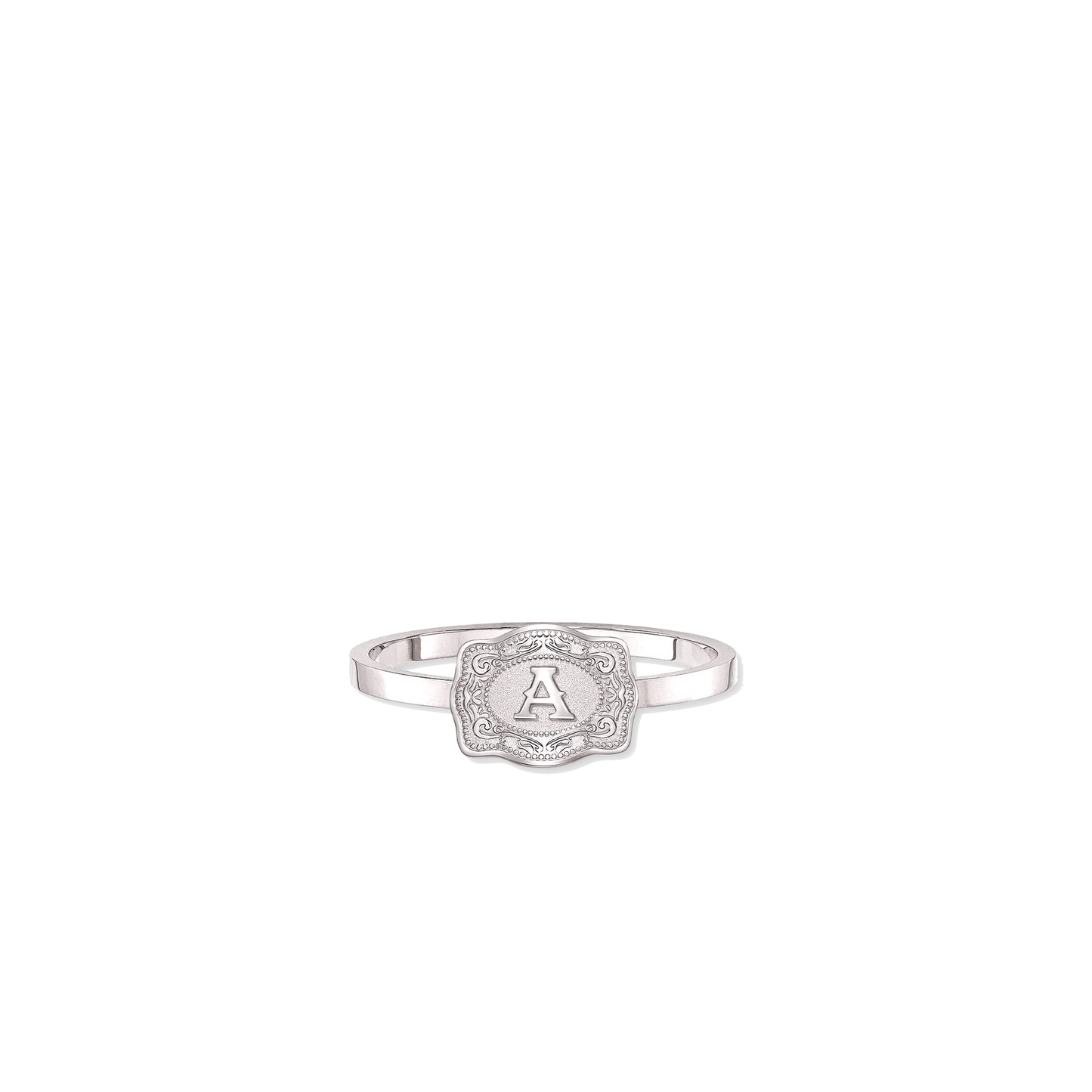Spurwest Ultra Mini Belt Buckle Initial Ring