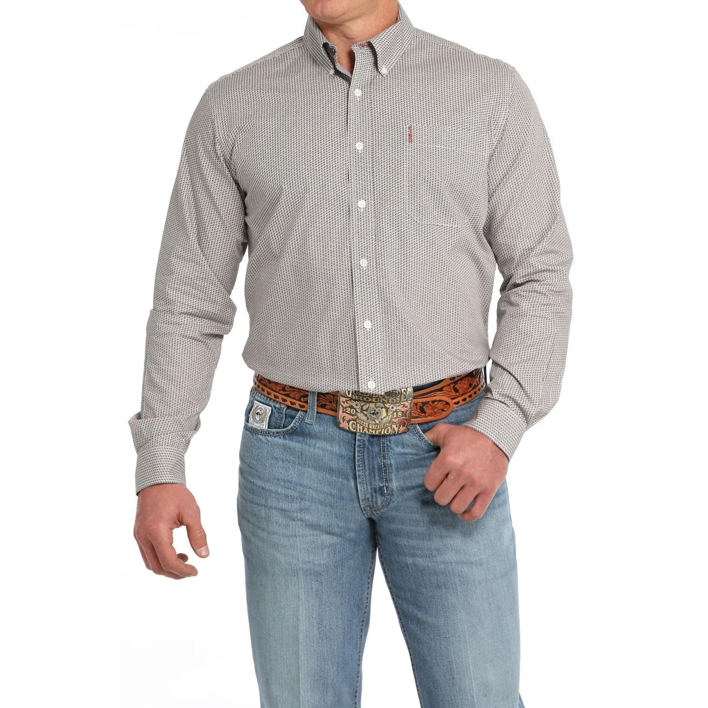 Cinch Modern Fit Geo Print Shirt