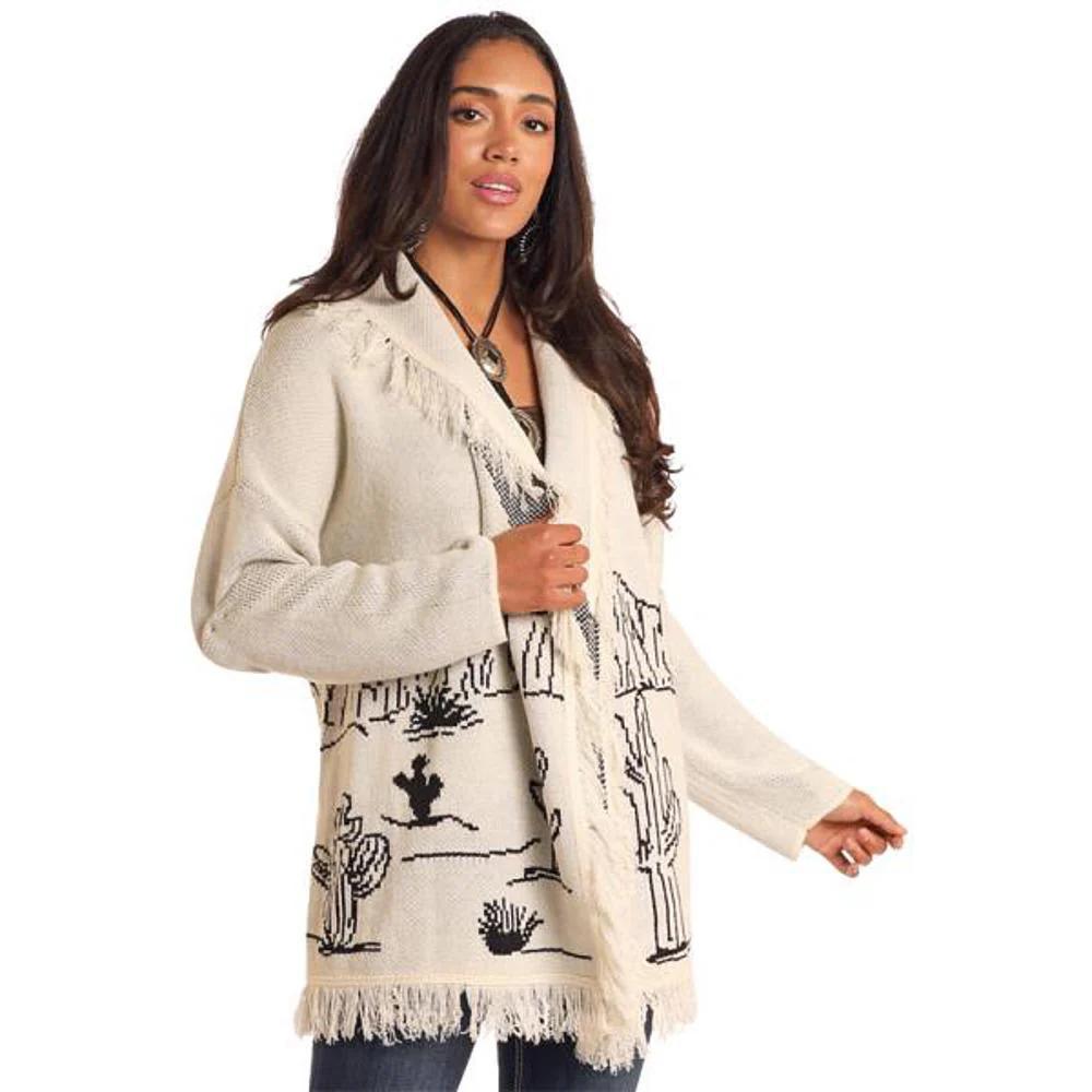 Panhandle Cream Desert Scene Cardigan