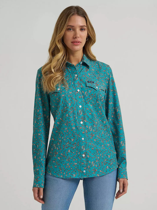 Wrangler Aria Green Performance Shirt