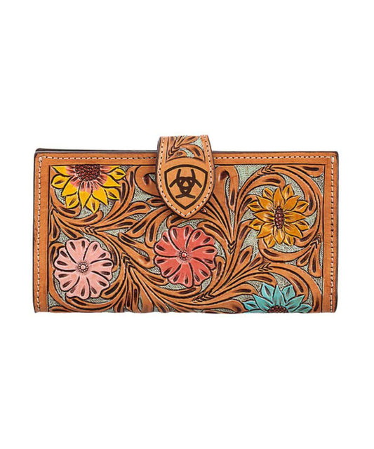 Ariat Daisy Sunflower Tooled Wallet