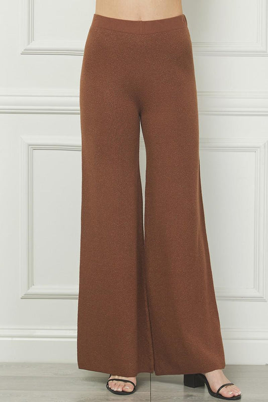 AR Soft Lurex Copper Knit Pants