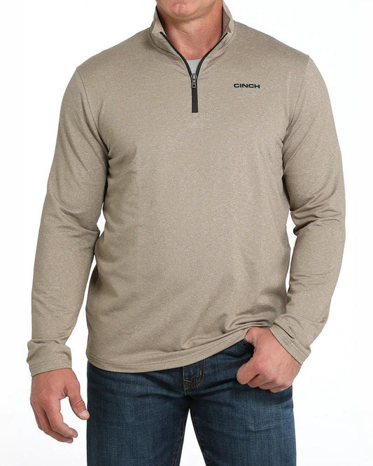 Cinch Arenaflex Quarter Zip Pullover Stone