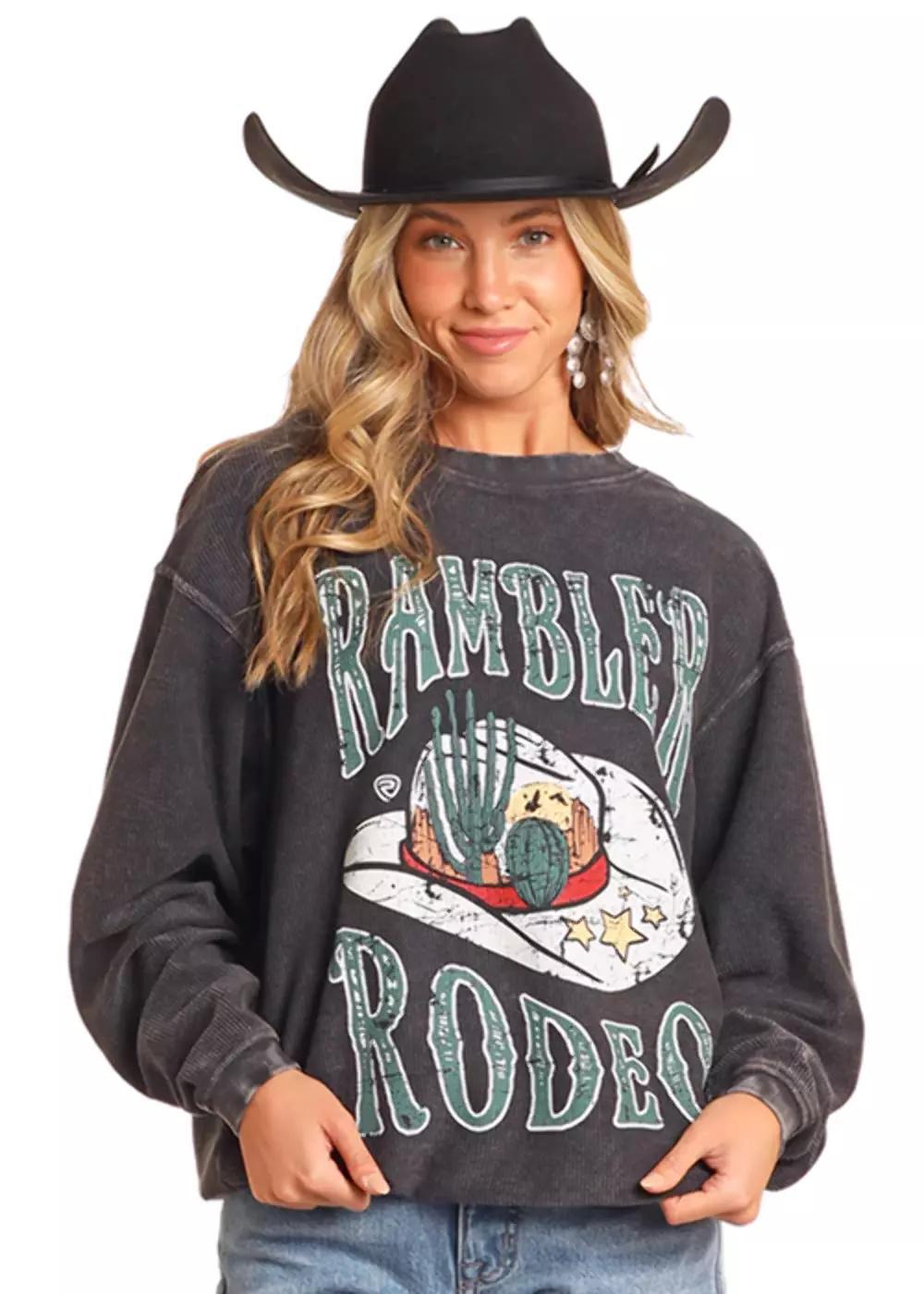 Rock&Roll Black Rambler Rodeo Pullover