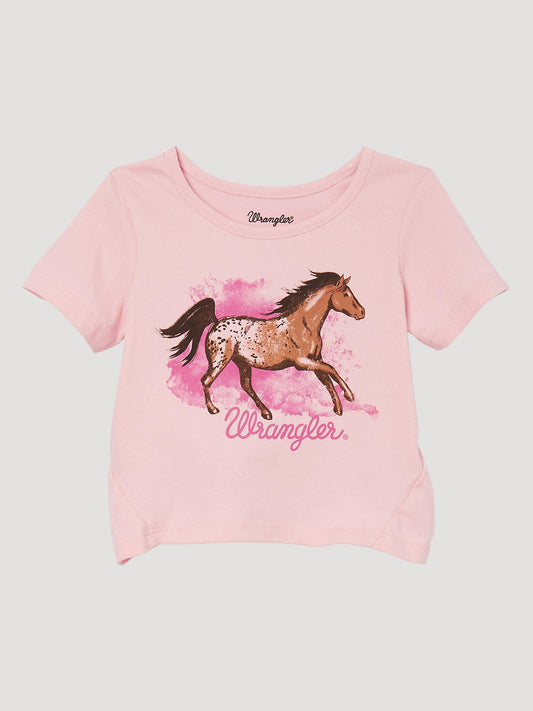 Wrangler Baby Pink Horse Tee