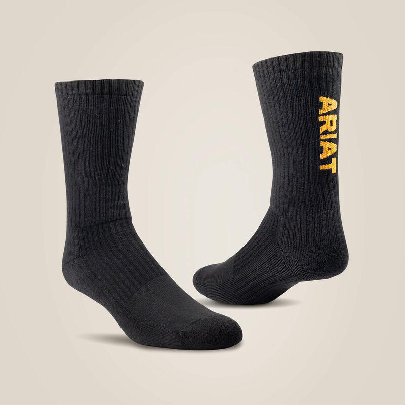 Ariat Premium Ringspun Cotton 3 Pack Socks Black