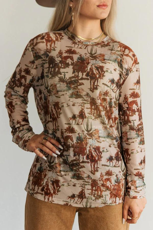 TH Original Cowboy Mesh Top