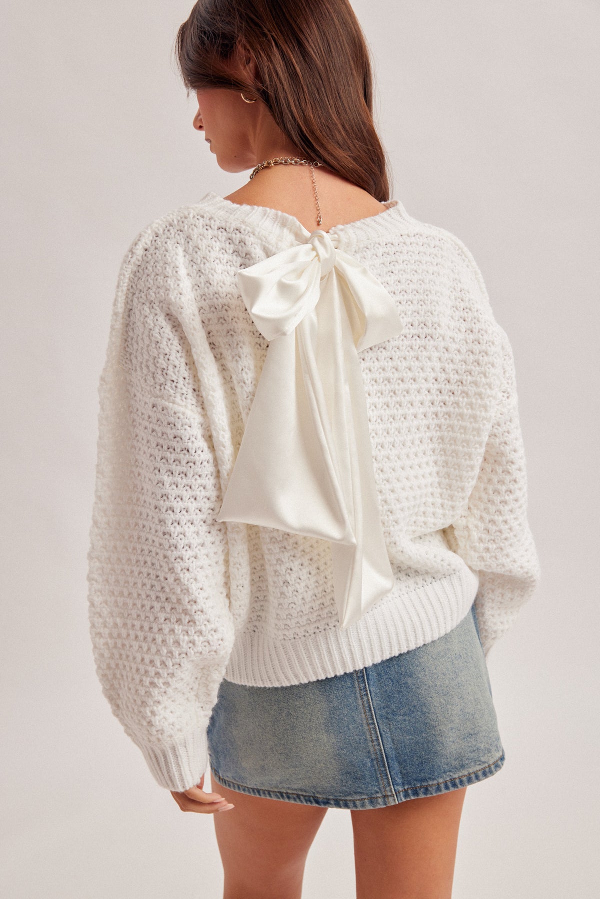 H&T White Knit Sweater