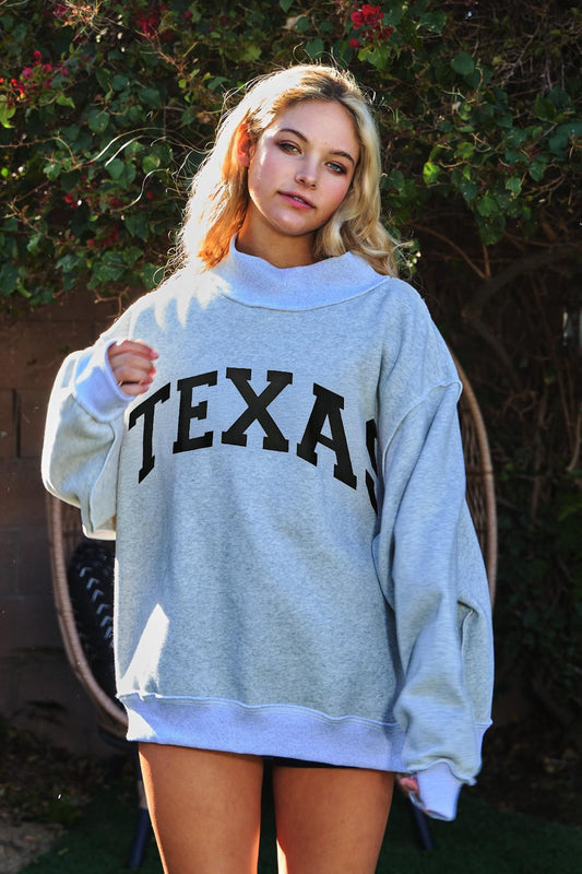 BL Texas Mock Neck Reversible Sweatshirt