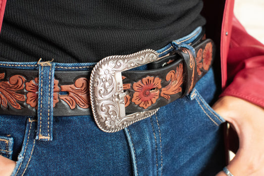 Ariat Floral Antique Tooled Belt
