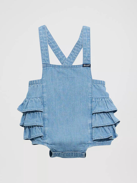 Wrangler Baby Girl Denim Ruffle Bodysuit