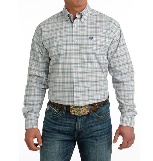 Cinch Men's Purple Plaid Shirt