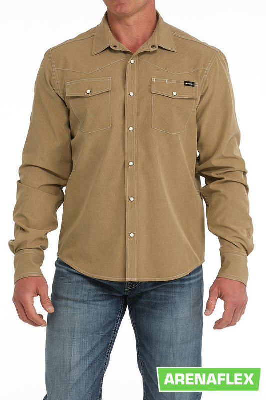 Cinch Arenaflex Western Shirt Camel
