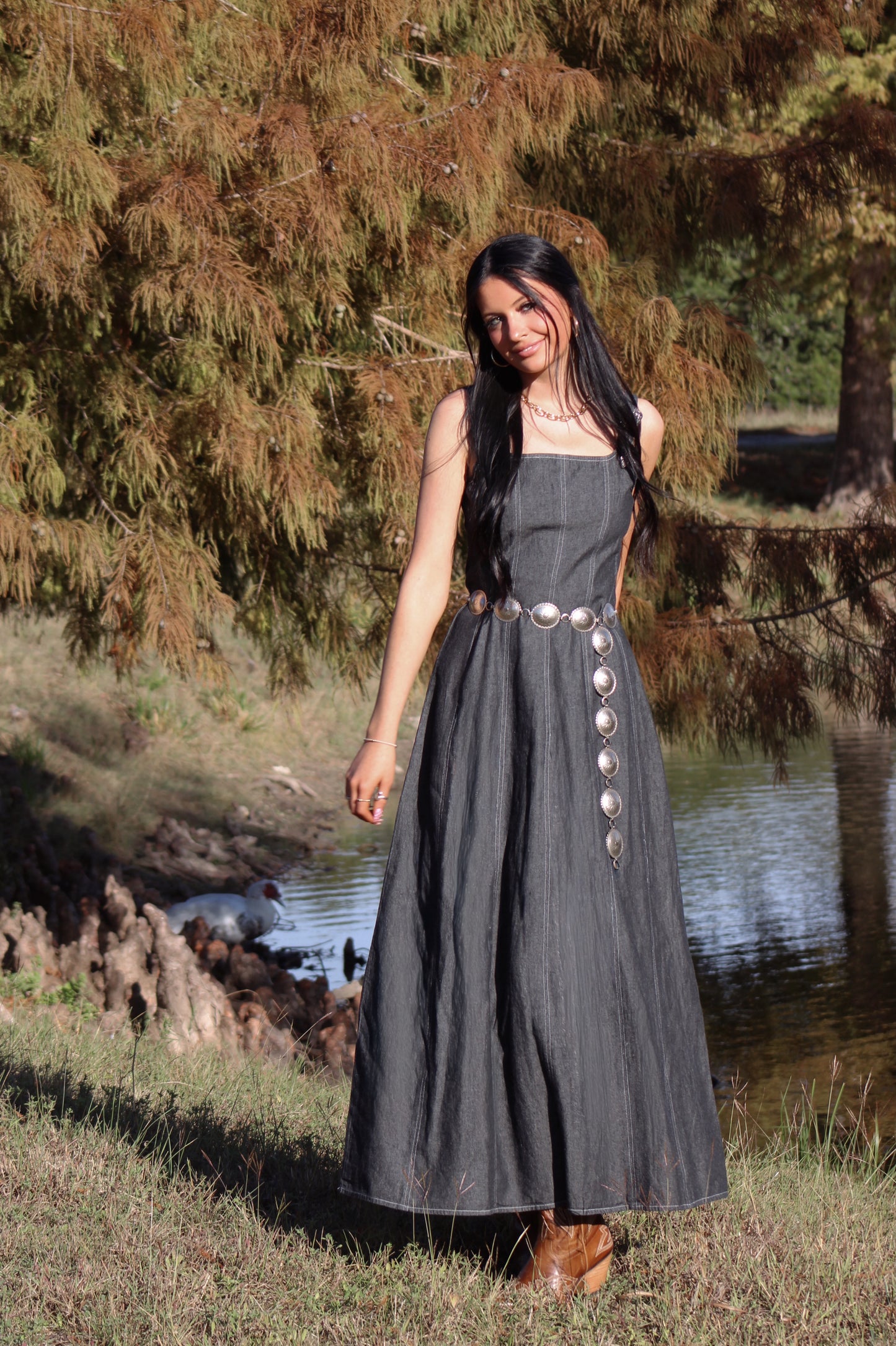 Rock&Roll Buckle Maxi Dress
