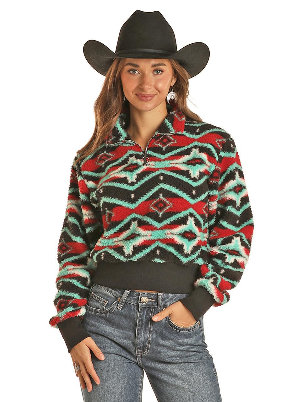 Rock&Roll Black Sherpa Pullover
