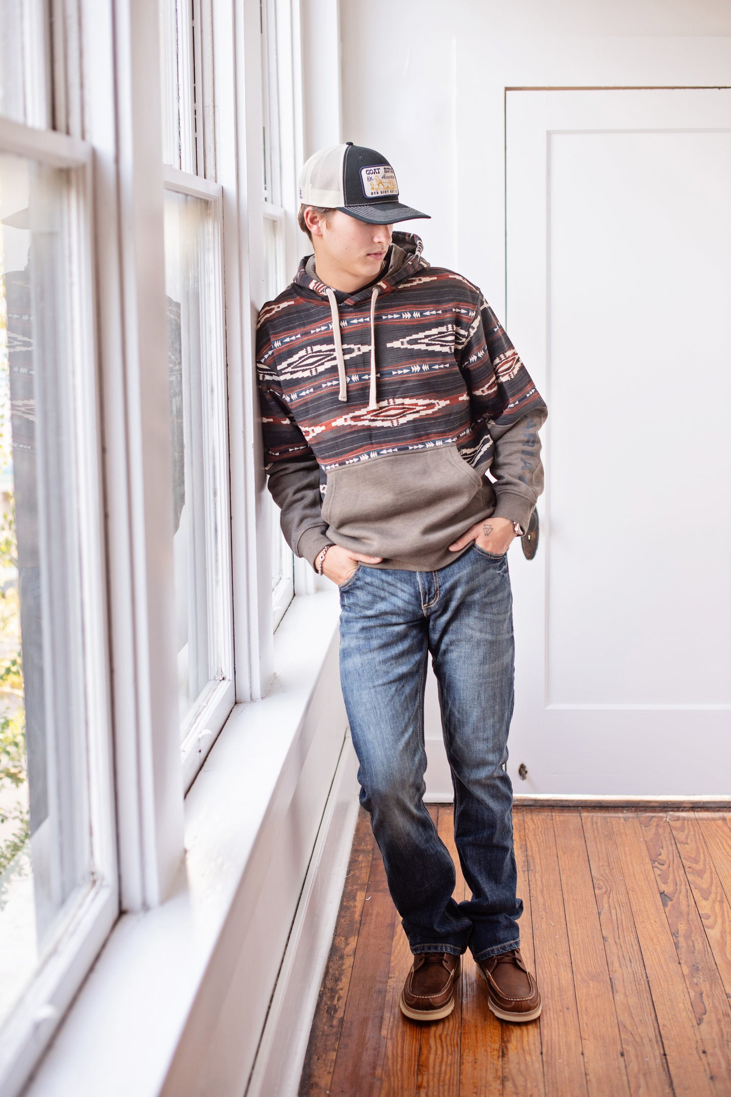 Ariat Brindle Block Hood Sweatshirt